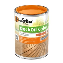 Масло для террас Loba Deck Oil Color 10616 цвет 800099 Red Brown Красно-коричневый матовый 2,5 л