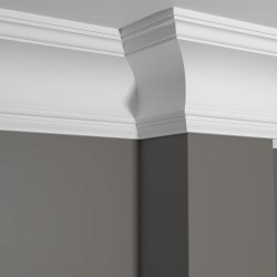 Потолочный плинтус под покраску Decor-Dizayn Estet DD522 2000×100×152