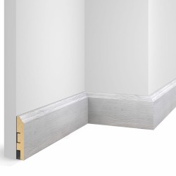 Плинтус МДФ Cosca Decor Экошпон WP07 Дуб Старинный серый 2400×80×16