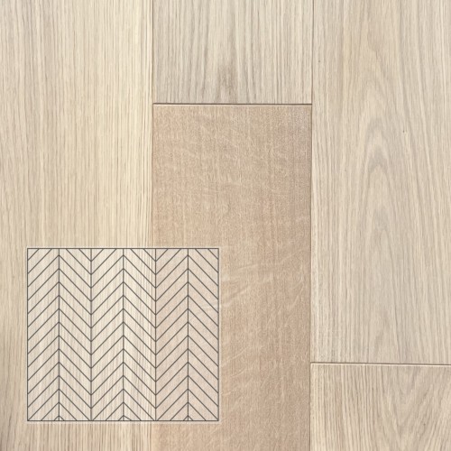 Инженерная доска Lab Arte Chevron Pro Дуб Чегет белый селект французская елка 475×125×14