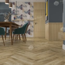 Кварцвиниловая плитка Alpine Floor клеевая Parquet LVT Дуб Кастор ЕCО 16-34 венгерская елка 590×118×2,5