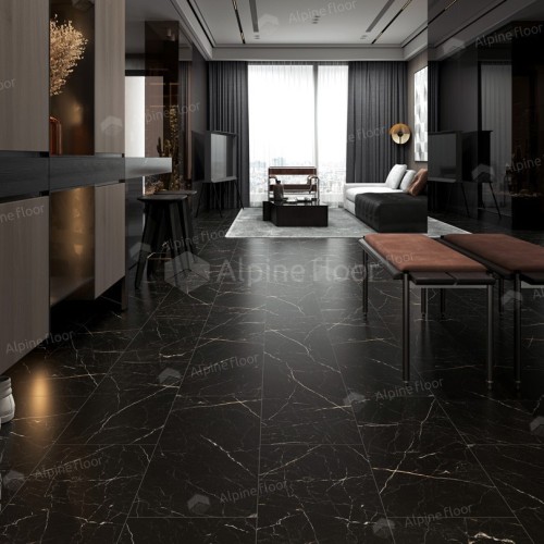 Кварцвиниловая плитка Alpine Floor клеевая Light Stone Неро ЕCО 15-21 608×303×2,5