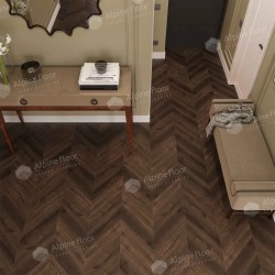 Кварцвиниловый SPC ламинат Alpine Floor Chevron Alpine Дуб Мокка ECO 18-12 французская елка 600×127×5