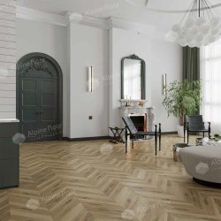 Кварцвиниловый SPC ламинат Alpine Floor Chevron Alpine Вайпуа ECO 18-14 французская елка 600×127×5