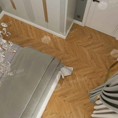 Кварцвиниловый SPC ламинат Alpine Floor Chevron Alpine Tesoro ECO 18-16 французская елка 600×127×5