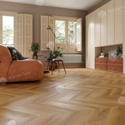 Кварцвиниловый SPC ламинат Alpine Floor Chevron Alpine Баварский лес ECO 18-18 французская елка 600×127×5