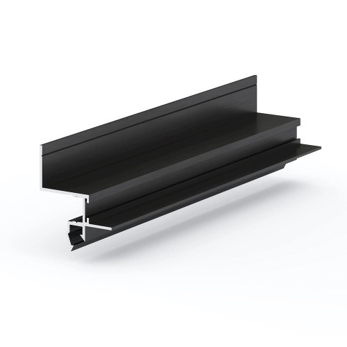 Профиль алюминиевый теневой с подсветкой Laconistiq Gips Ultra Черный муар RAL 9005 54-31-300 3000×37×42,5 Профиль алюминиевый теневой с подсветкой Laconistiq Gips Ultra Черный муар RAL 9005 54-31-300 3000×37×42,5