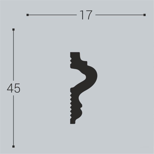 Молдинг под покраску Bello Deco M10 2000×45×17