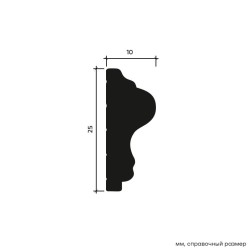 Молдинг под покраску Европласт U.6.51.415 2000×25×10