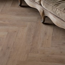 Кварцвиниловый SPC ламинат Vinilam Vinipol Herringbone Паркет Бруно 9965 венгерская елка 762×127×7