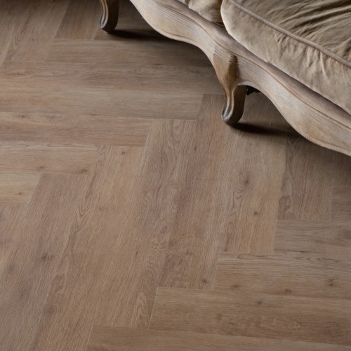 Кварцвиниловый SPC ламинат Vinilam Vinilpol Herringbone Паркет Бруно 9965 венгерская елка 762×127×7