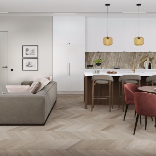 Кварцвиниловая плитка Damy Floor клеевая Chevron LVT Пале-Рояль DF02-Ch-LVT французская елка 600×127×2,5