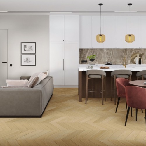 Кварцвиниловая плитка Damy Floor клеевая Chevron LVT Тюильри DF03-Ch-LVT французская елка 600×127×2,5