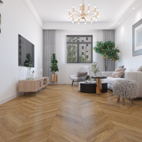 Кварцвиниловая плитка Damy Floor клеевая Chevron LVT Монсоро DF09-Ch-LVT французская елка 600×127×2,5