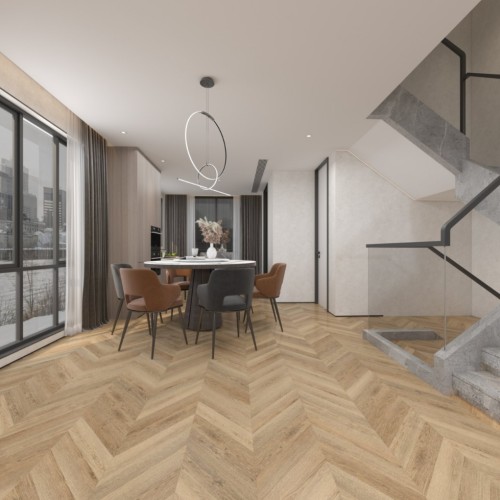 Кварцвиниловая плитка Damy Floor клеевая Chevron LVT Сен-Клу DF10-Ch-LVT французская елка 600×127×2,5
