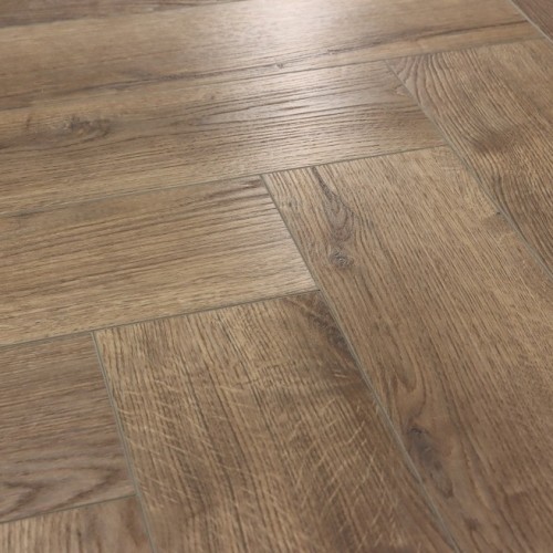 Кварцвиниловый SPC ламинат Cronafloor Herringbone 2.0 Дуб Анже H016 венгерская елка 640×128×4,5