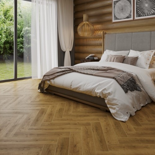 Кварцвиниловый SPC ламинат Cronafloor Herringbone 2.0 Дуб Анже H016 венгерская елка 640×128×4,5