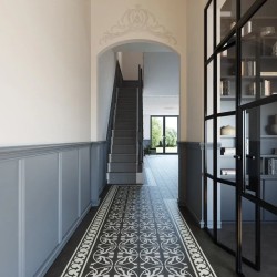 Кварцвиниловая плитка Invictus клеевая Maximus Tile Victorian Deco Charcoal 229×229×2,5