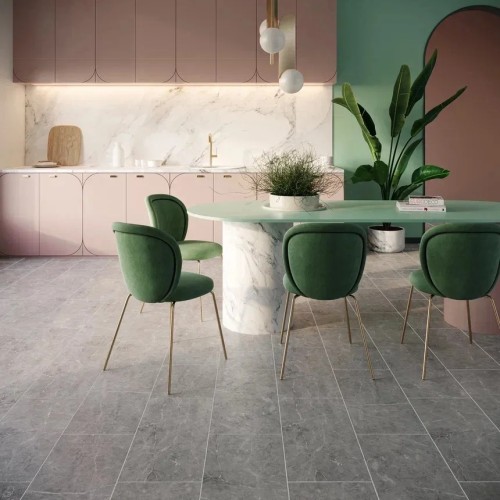 Кварцвиниловый SPC ламинат Invictus Maximus Tile Hudson Stone Silver 907×450×6