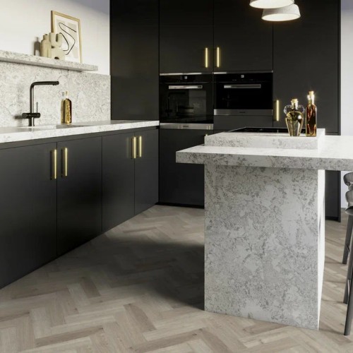 Кварцвиниловая плитка Invictus клеевая Maximus Parquet Highland Oak Canyon венгерская елка 406×102×2,5