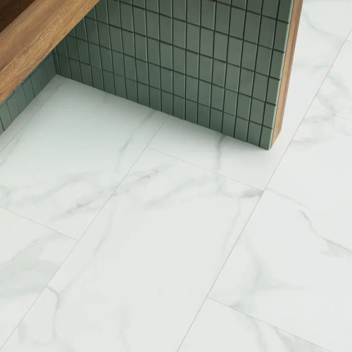 Кварцвиниловая плитка Invictus клеевая Primus Tile Pure Marble Snow 914×457×2