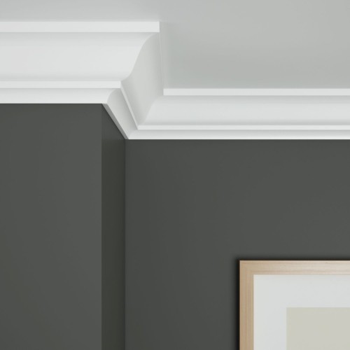 Потолочный плинтус под покраску Ultrawood CR 0001 i 2000×75×80