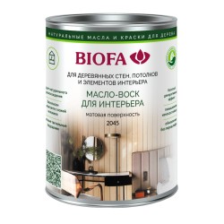 Масло с воском для дерева Biofa 2045 цвет 2032 Буря матовое 0,125 л