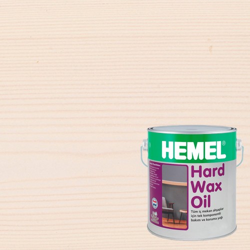 Масло с твердым воском для дерева Hemel Hardwax Oil цвет 3011Н Белый матовое 2,5 л