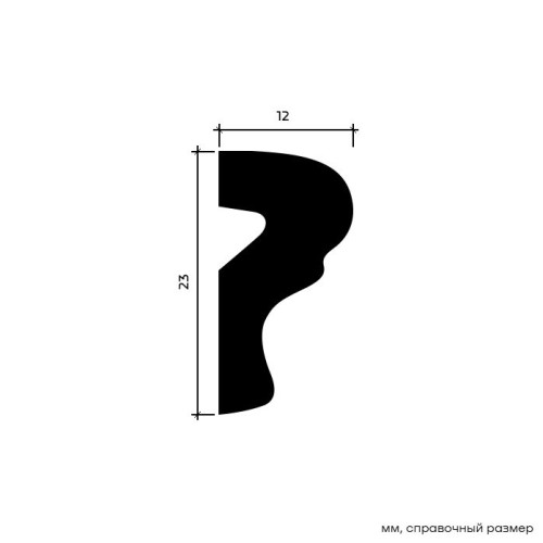 Молдинг под покраску Европласт 1.51.401 2000×23×12 Молдинг под покраску Европласт 1.51.401 2000×23×12