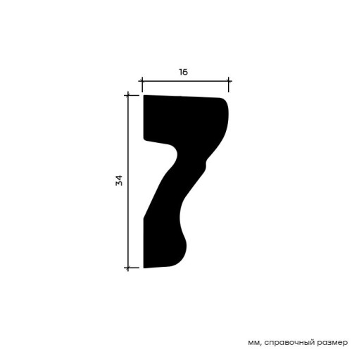 Молдинг под покраску Европласт 1.51.346 2000×34×16 Молдинг под покраску Европласт 1.51.346 2000×34×16