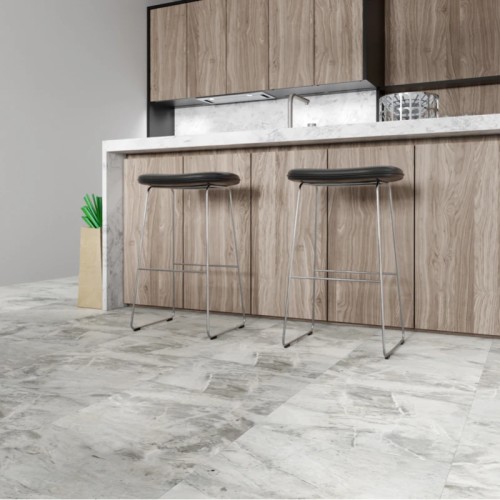 Кварцвиниловая плитка Vinilam клеевая Ceramo Stone Glue Адриатический Серый 91901 950×475×2,5