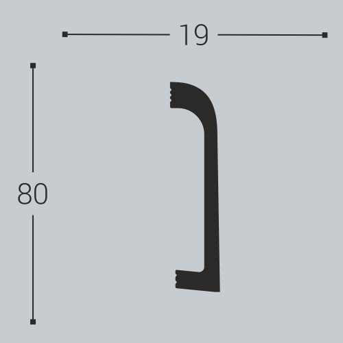 Плинтус под покраску Bello Deco П16 2000×80×19 Плинтус под покраску Bello Deco П16 2000×80×19