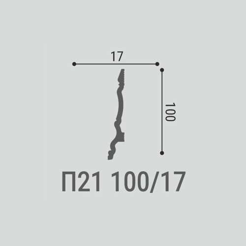 Плинтус под покраску Bello Deco П21 2000×100×17 Плинтус под покраску Bello Deco П21 2000×100×17