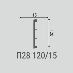 Плинтус под покраску Bello Deco П28 2000×120×15