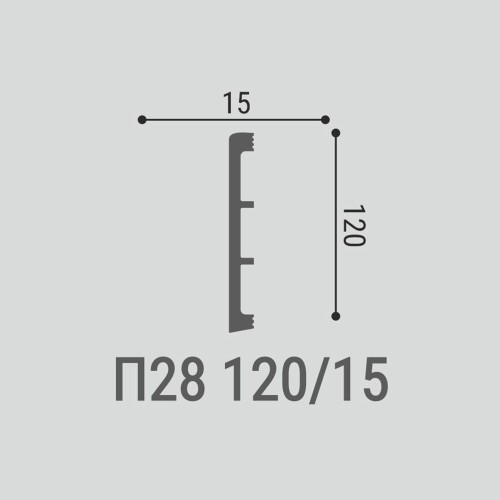 Плинтус под покраску Bello Deco П28 2000×120×15 Плинтус под покраску Bello Deco П28 2000×120×15