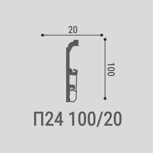 Плинтус под покраску Bello Deco П24 2000×100×20 Плинтус под покраску Bello Deco П24 2000×100×20