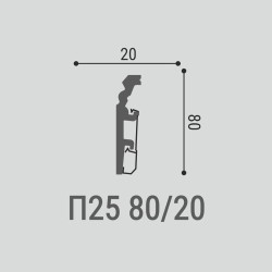 Плинтус под покраску Bello Deco П25 2000×80×20