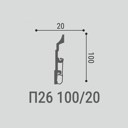 Плинтус под покраску Bello Deco П26 2000×100×20 Плинтус под покраску Bello Deco П26 2000×100×20