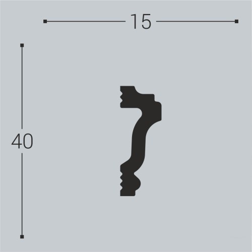 Молдинг под покраску Bello Deco М4 2000×40×15