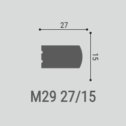 Молдинг под покраску Bello Deco М29 2000×27×15