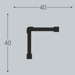 Молдинг угловой под покраску Bello Deco У4 2000×40×40