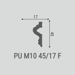 Молдинг под покраску гибкий Bello Deco М10 F 1000×45×17