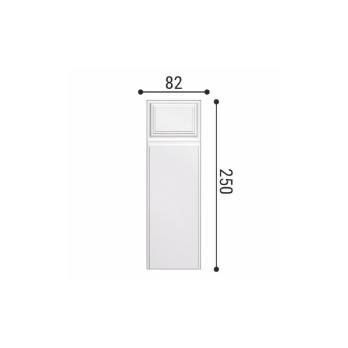 Дверной декор нижний под покраску Bello Deco Б1 250×82×31