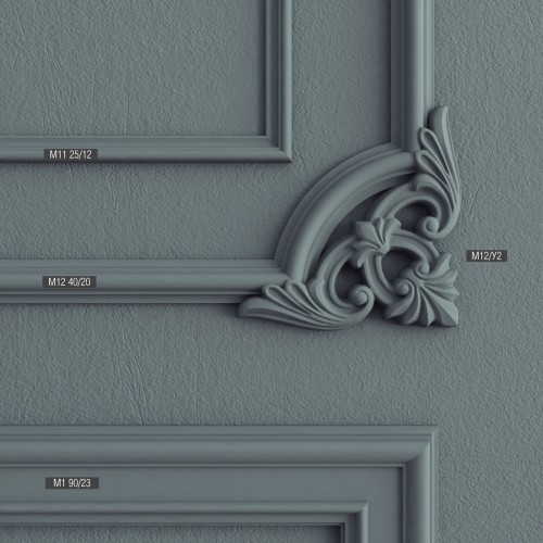 Декор к молдингу под покраску Bello Deco М12У2 225×225×20