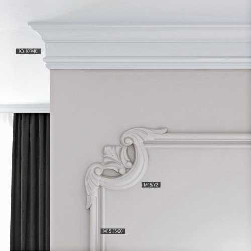 Угловой элемент к молдингу под покраску Bello Deco М15У2 210×210×20 Угловой элемент к молдингу под покраску Bello Deco М15У2 210×210×20