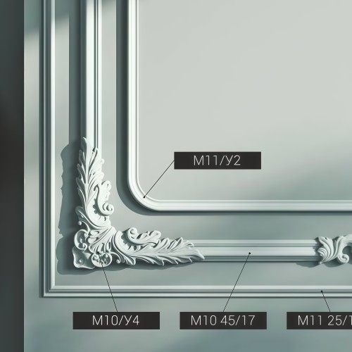Угловой элемент к молдингу под покраску Bello Deco М10Н1 144×67×17 Угловой элемент к молдингу под покраску Bello Deco М10Н1 144×67×17