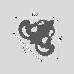 Угловой элемент к молдингу под покраску Bello Deco УУ2 160×160×12