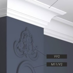 Угловой элемент к молдингу под покраску Bello Deco УУ2 160×160×12