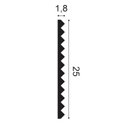 Стеновая панель под покраску Orac Decor Zigzag W108-2600 2600×250×18