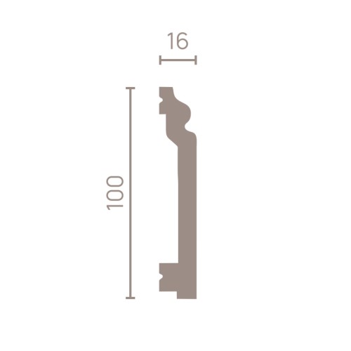 Плинтус под покраску гибкий Decor-Dizayn DD701-E 2000×100×16